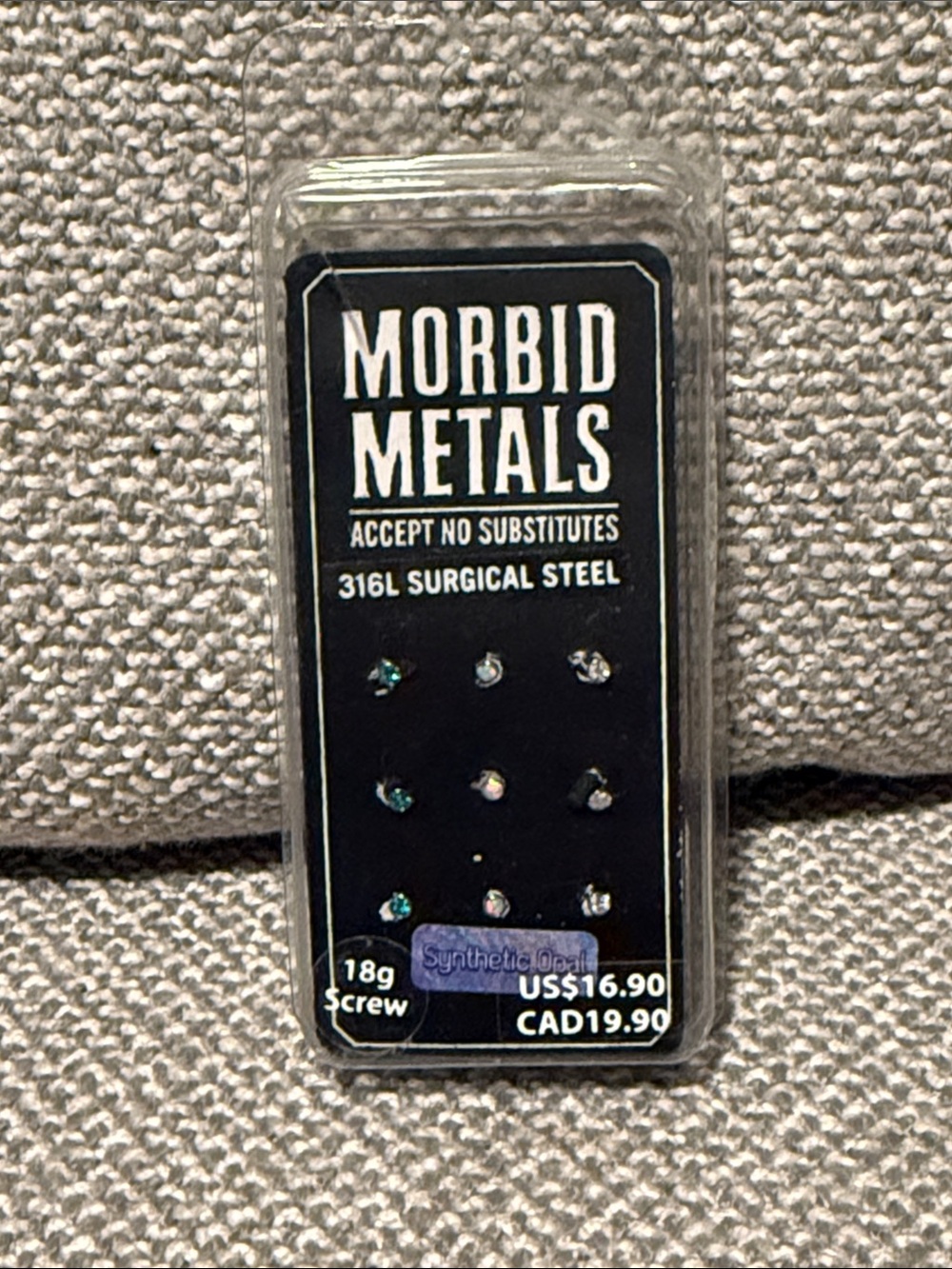 Morbid Metals 316L Surgical Steel Studs Nose Opal